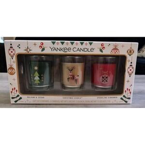 Yankee Candle Holiday Candle Set 5oz - Balsam Cedar, Christmas Cookie, Cinnamon